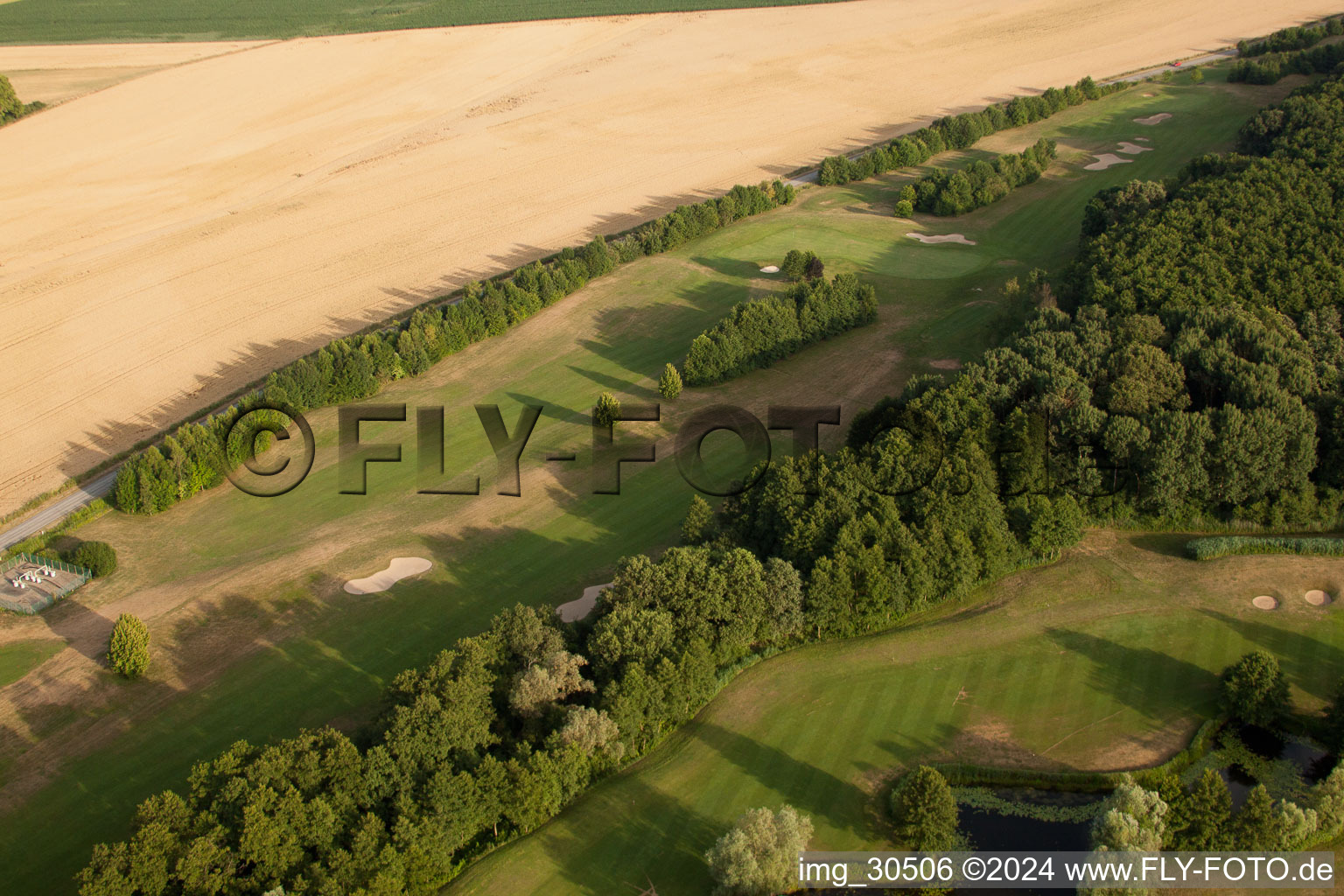 Oblique view of Golf Club Soufflenheim Baden-Baden in Soufflenheim in the state Bas-Rhin, France