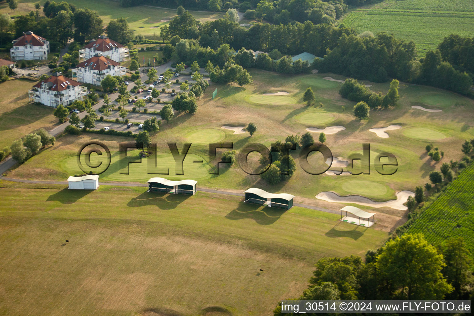 Golf Club Soufflenheim Baden-Baden in Soufflenheim in the state Bas-Rhin, France viewn from the air