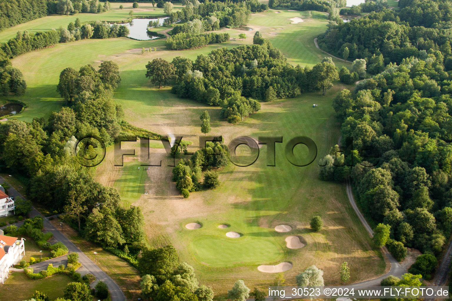 Oblique view of Golf Club Soufflenheim Baden-Baden in Soufflenheim in the state Bas-Rhin, France