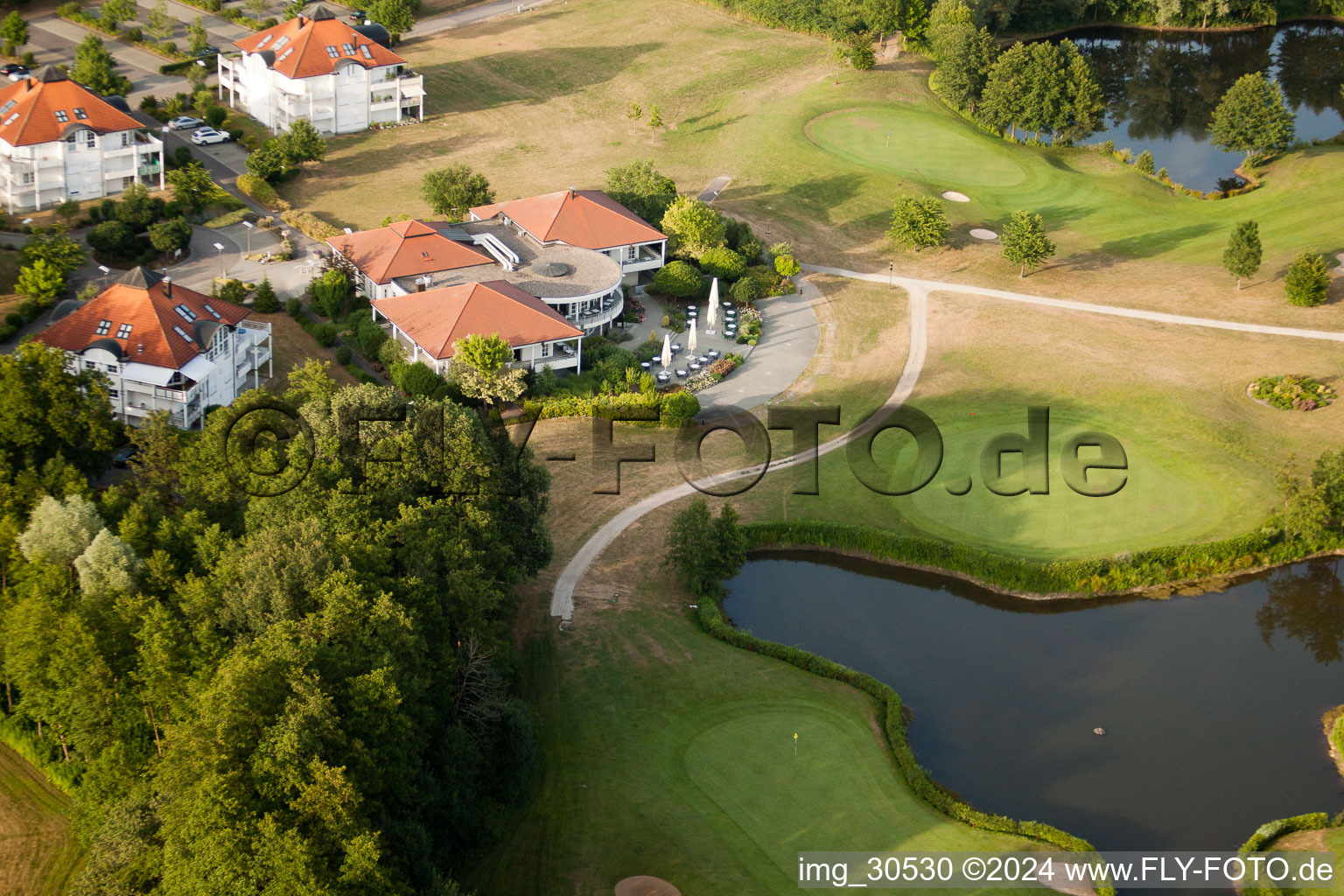 Golf Club Soufflenheim Baden-Baden in Soufflenheim in the state Bas-Rhin, France viewn from the air