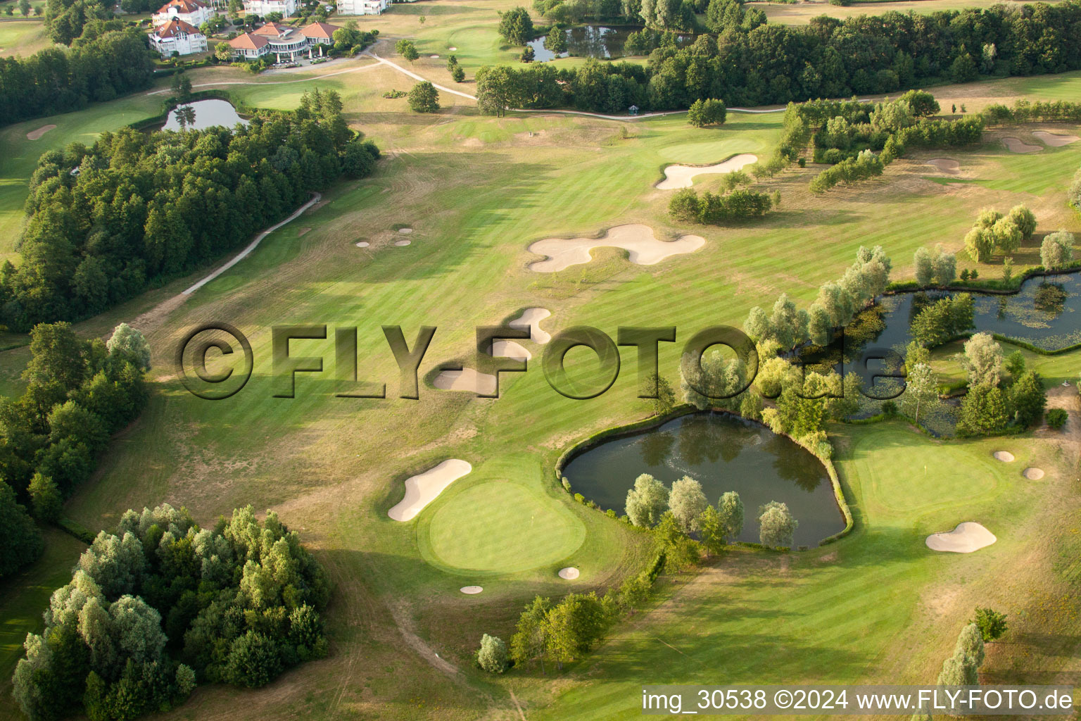 Aerial photograpy of Golf Club Soufflenheim Baden-Baden in Soufflenheim in the state Bas-Rhin, France