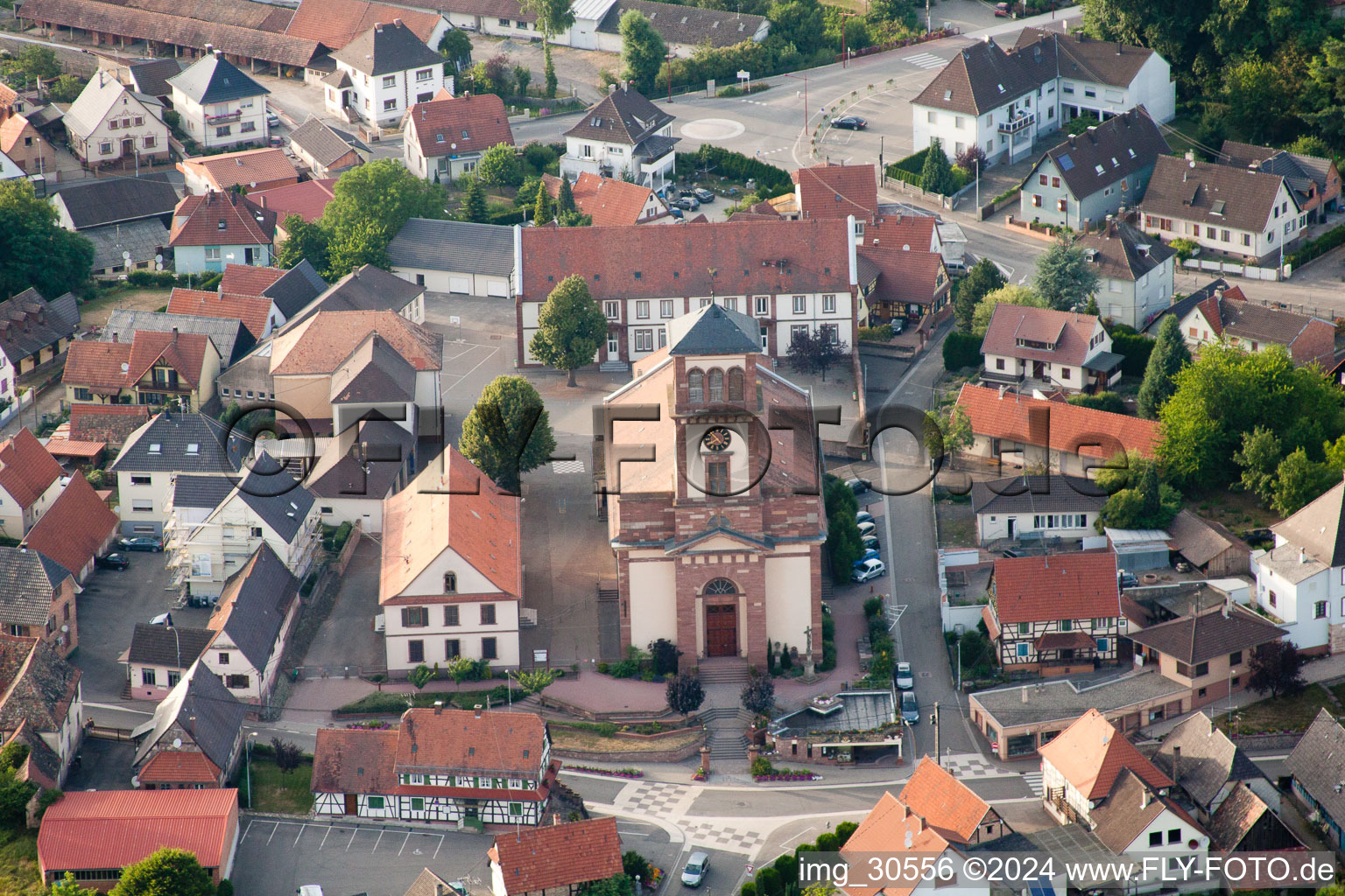 Soufflenheim in the state Bas-Rhin, France from the plane