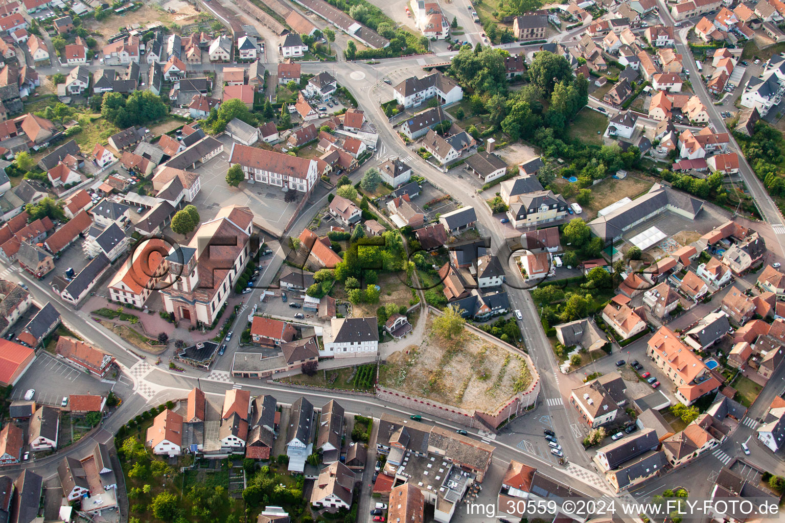 Drone recording of Soufflenheim in the state Bas-Rhin, France