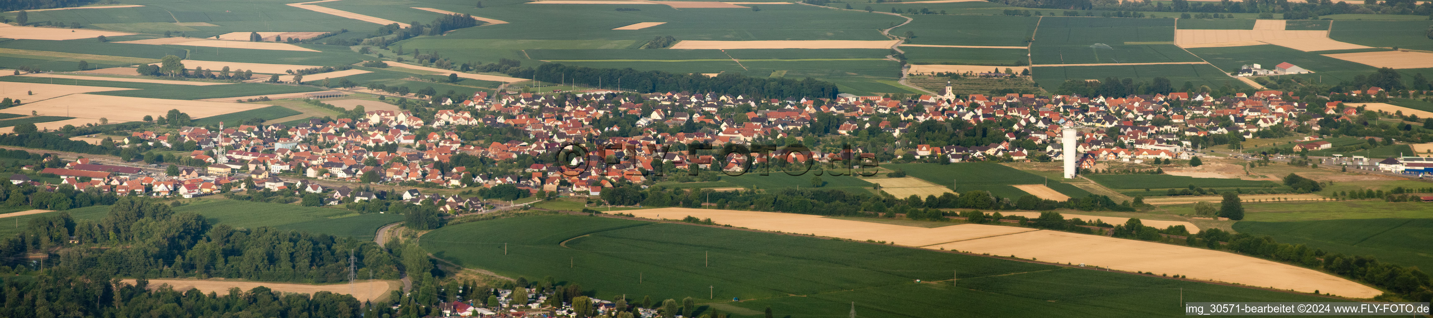 Panorama in Rœschwoog in the state Bas-Rhin, France