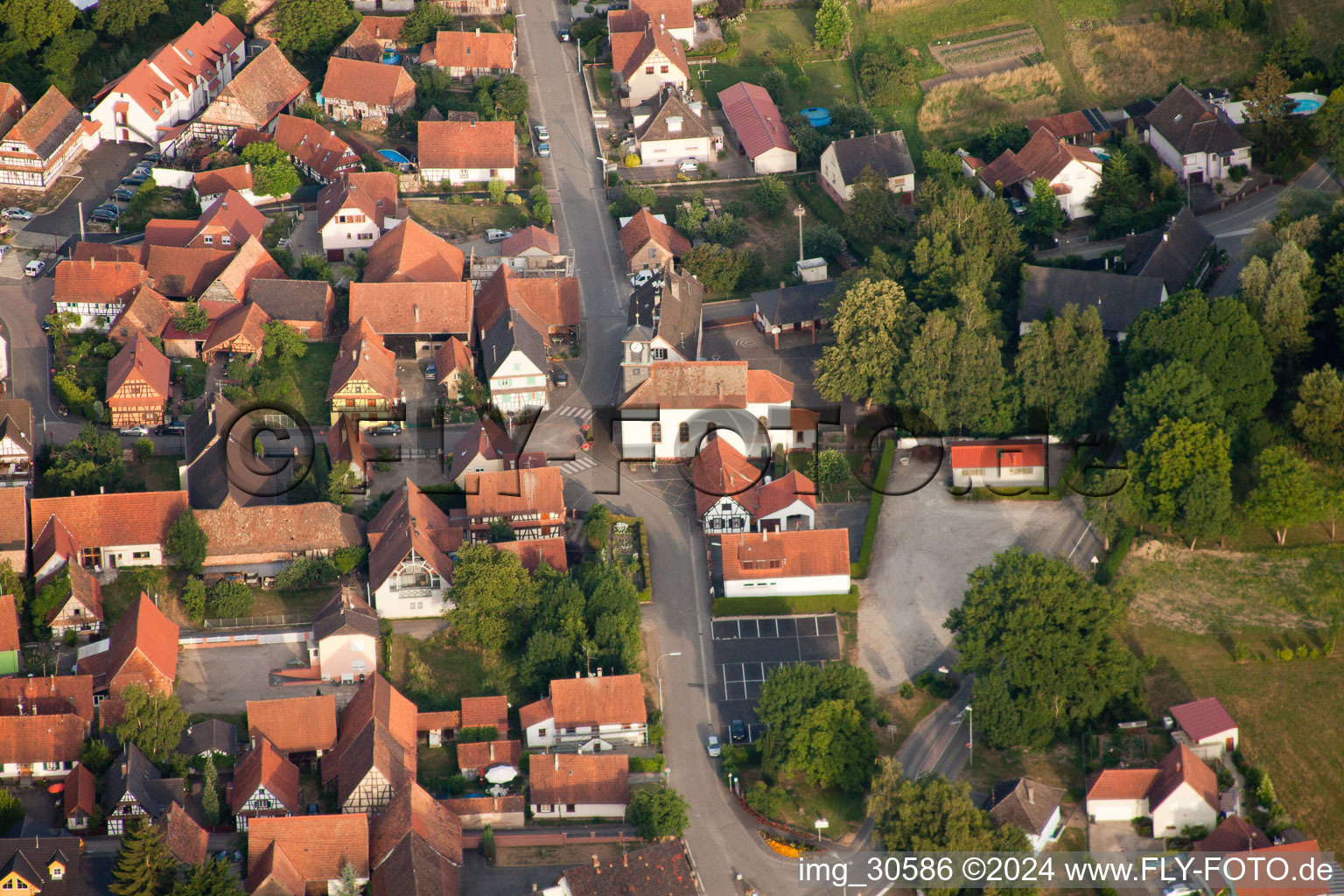 Drone recording of Forstfeld in the state Bas-Rhin, France