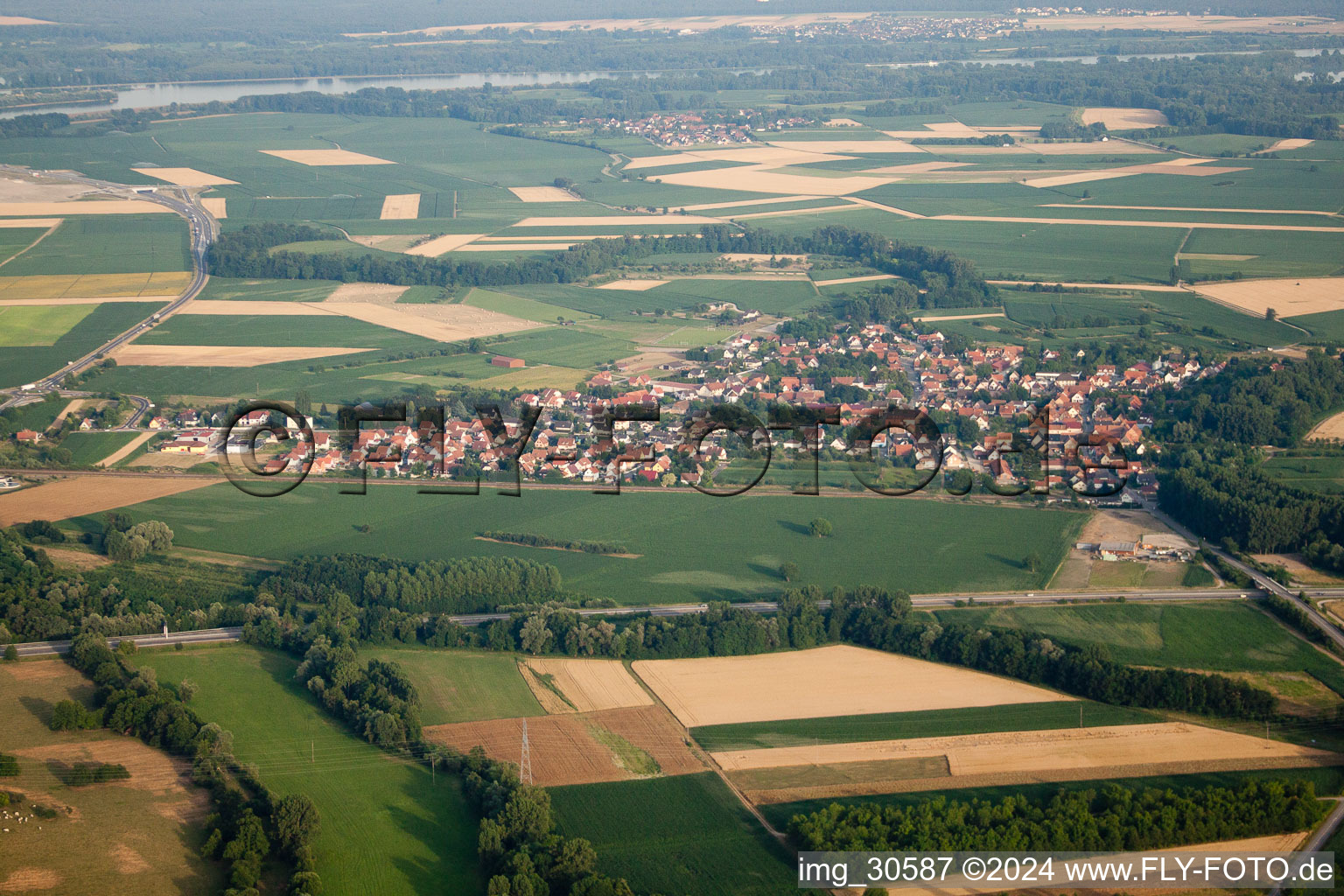 Roppenheim in the state Bas-Rhin, France out of the air