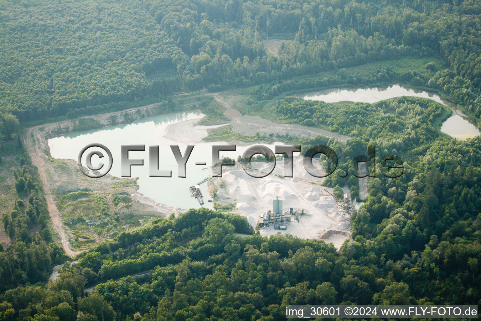 Gravel works in Forstfeld in the state Bas-Rhin, France