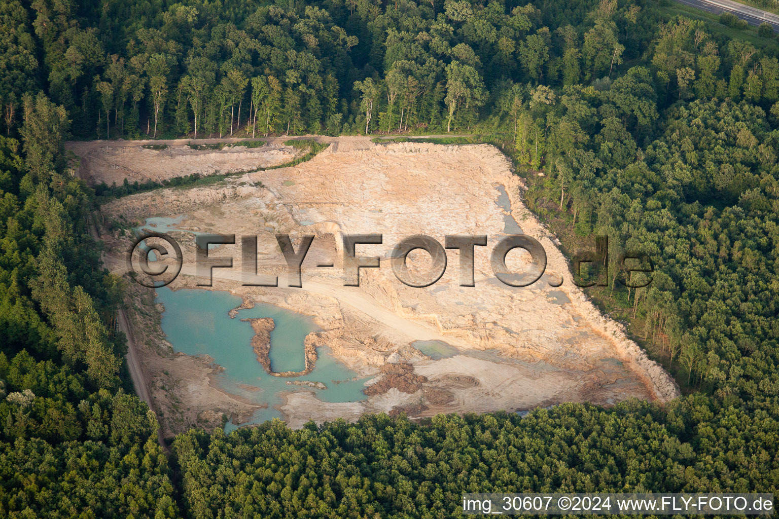 Clay pits in the Foret de Hagenau in Seltz in the state Bas-Rhin, France