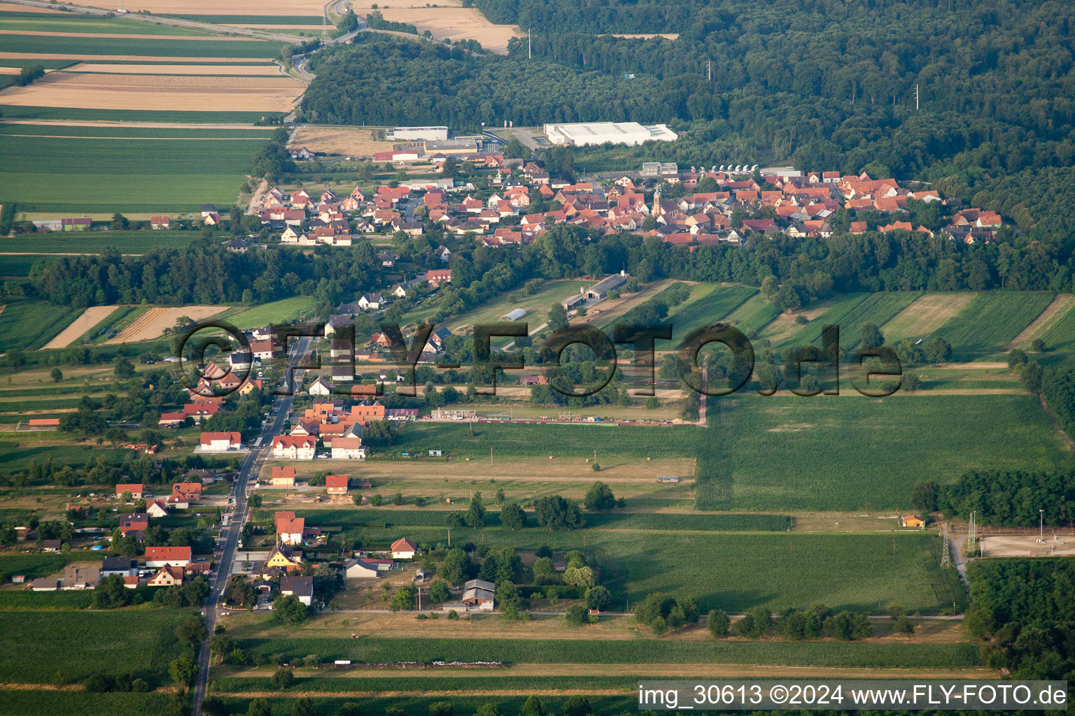 From the west in Schaffhouse-près-Seltz in the state Bas-Rhin, France