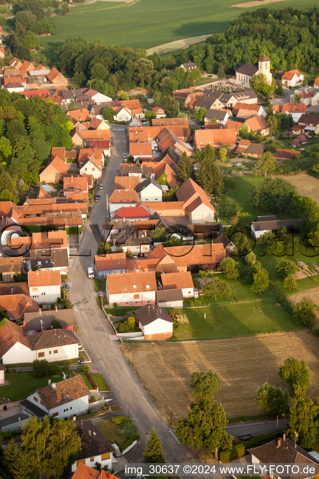 Neewiller-près-Lauterbourg in the state Bas-Rhin, France out of the air