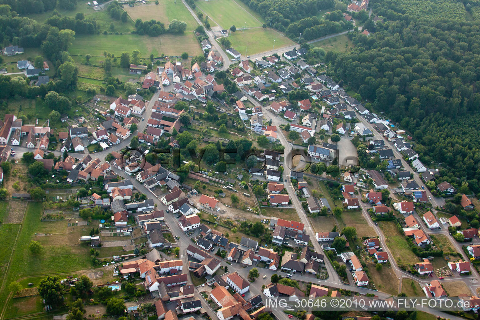 Scheibenhardt in Scheibenhard in the state Bas-Rhin, France out of the air
