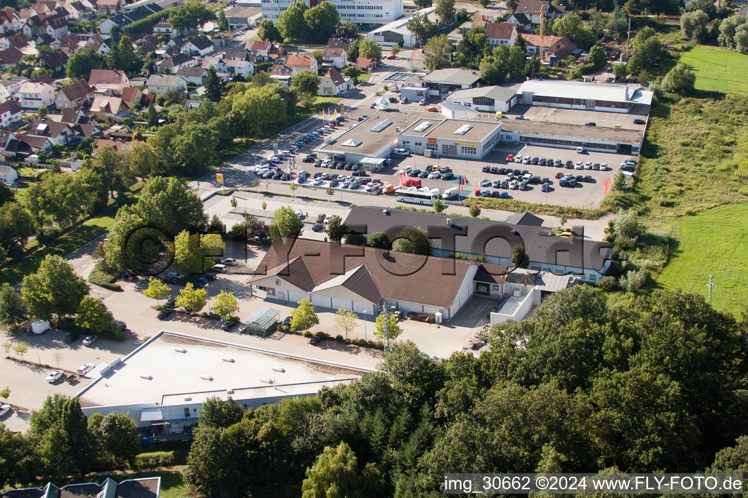 Lauterburgerstraße, Aldi expansion construction site in Kandel in the state Rhineland-Palatinate, Germany