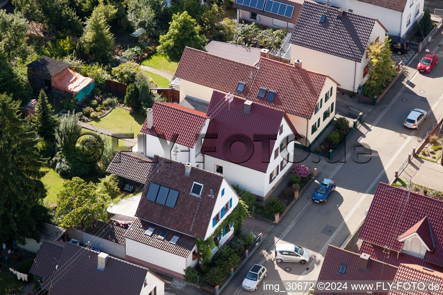 Waldstr in Kandel in the state Rhineland-Palatinate, Germany from above