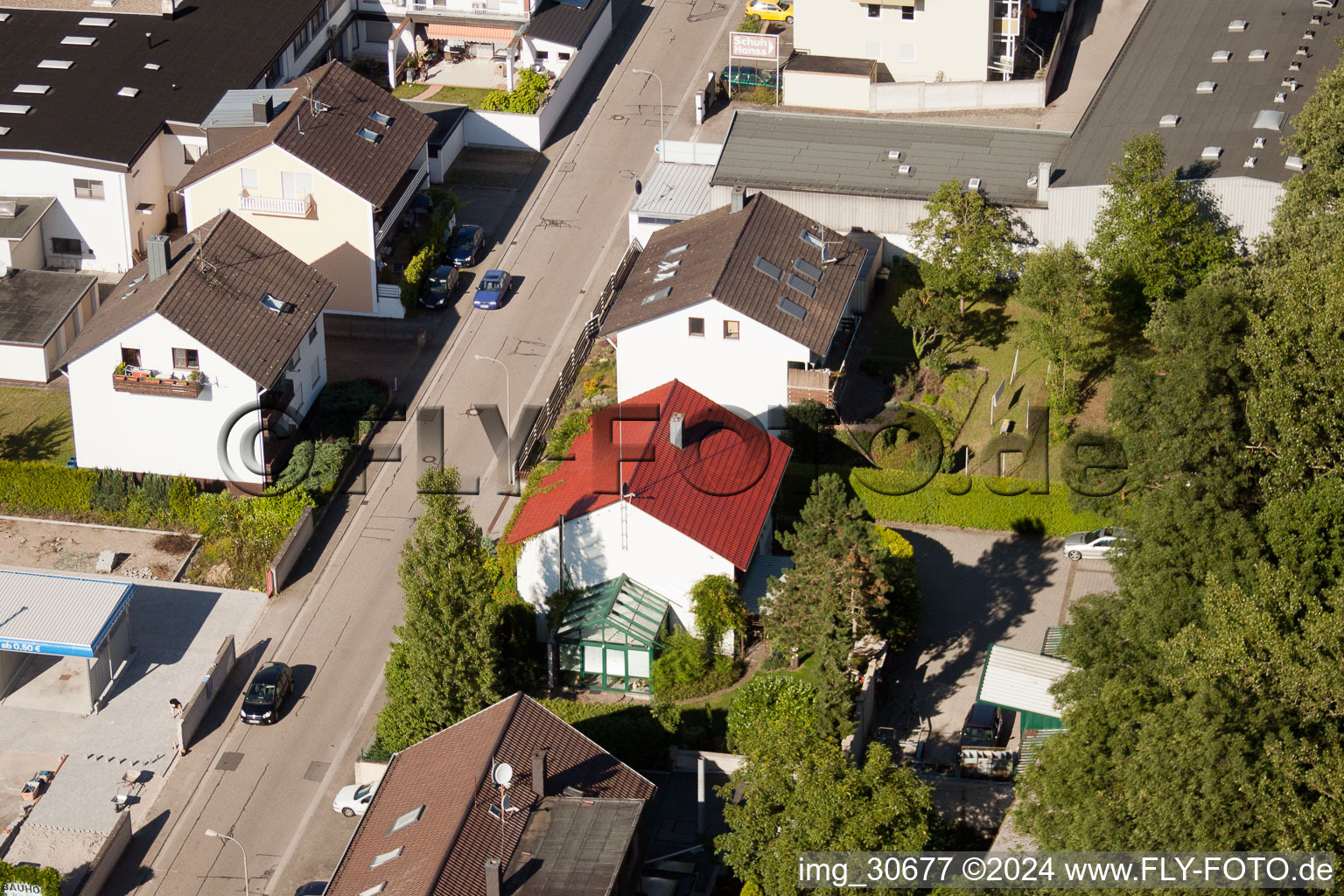 Elsässerstr in Kandel in the state Rhineland-Palatinate, Germany out of the air