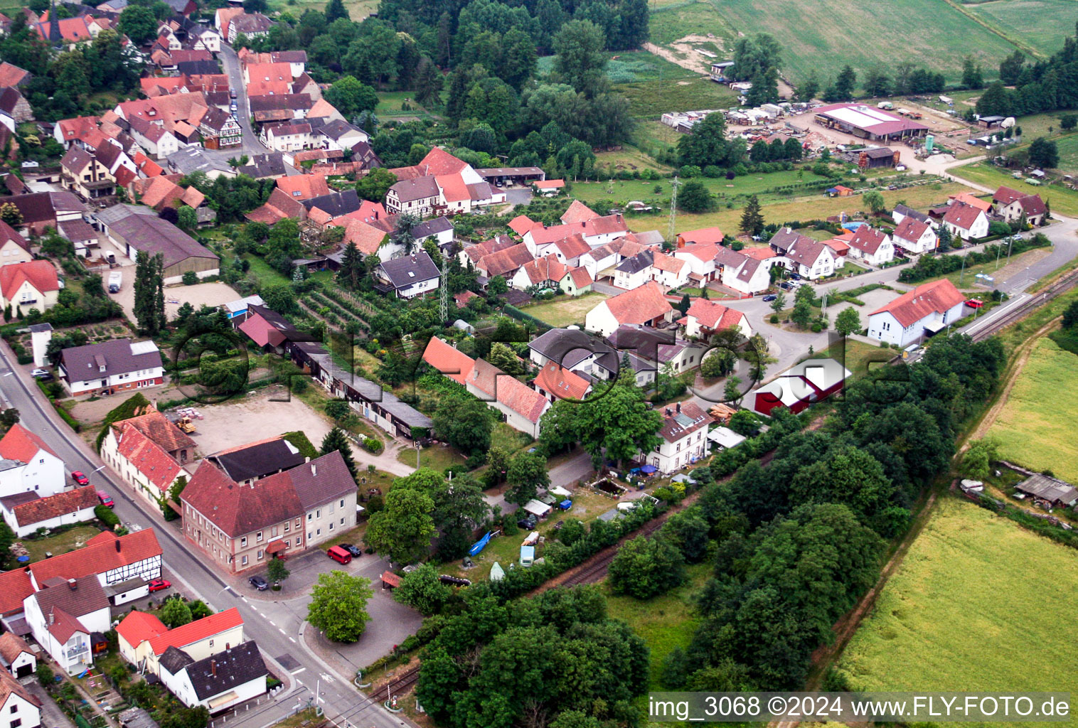 Barbelroth in the state Rhineland-Palatinate, Germany from a drone