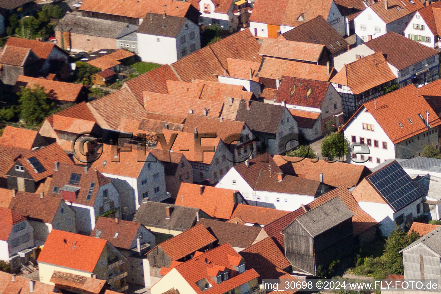 Bird's eye view of Hatzenbühl in the state Rhineland-Palatinate, Germany