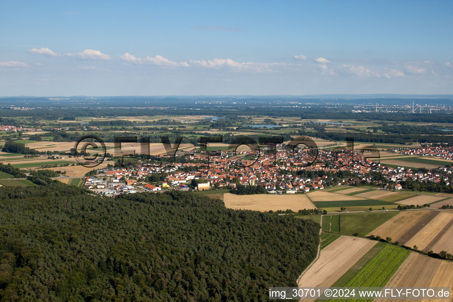 Rheinzabern in the state Rhineland-Palatinate, Germany out of the air