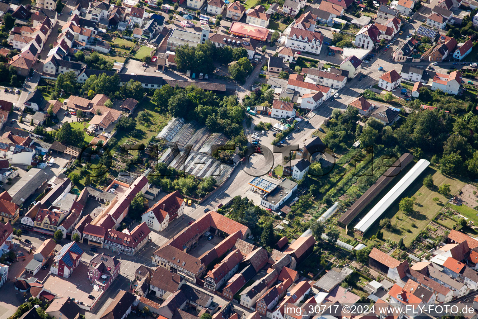 Aerial photograpy of Rülzheim in the state Rhineland-Palatinate, Germany