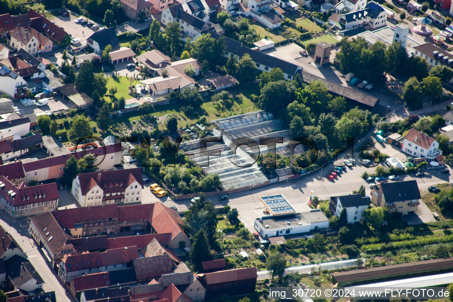 Rülzheim in the state Rhineland-Palatinate, Germany out of the air