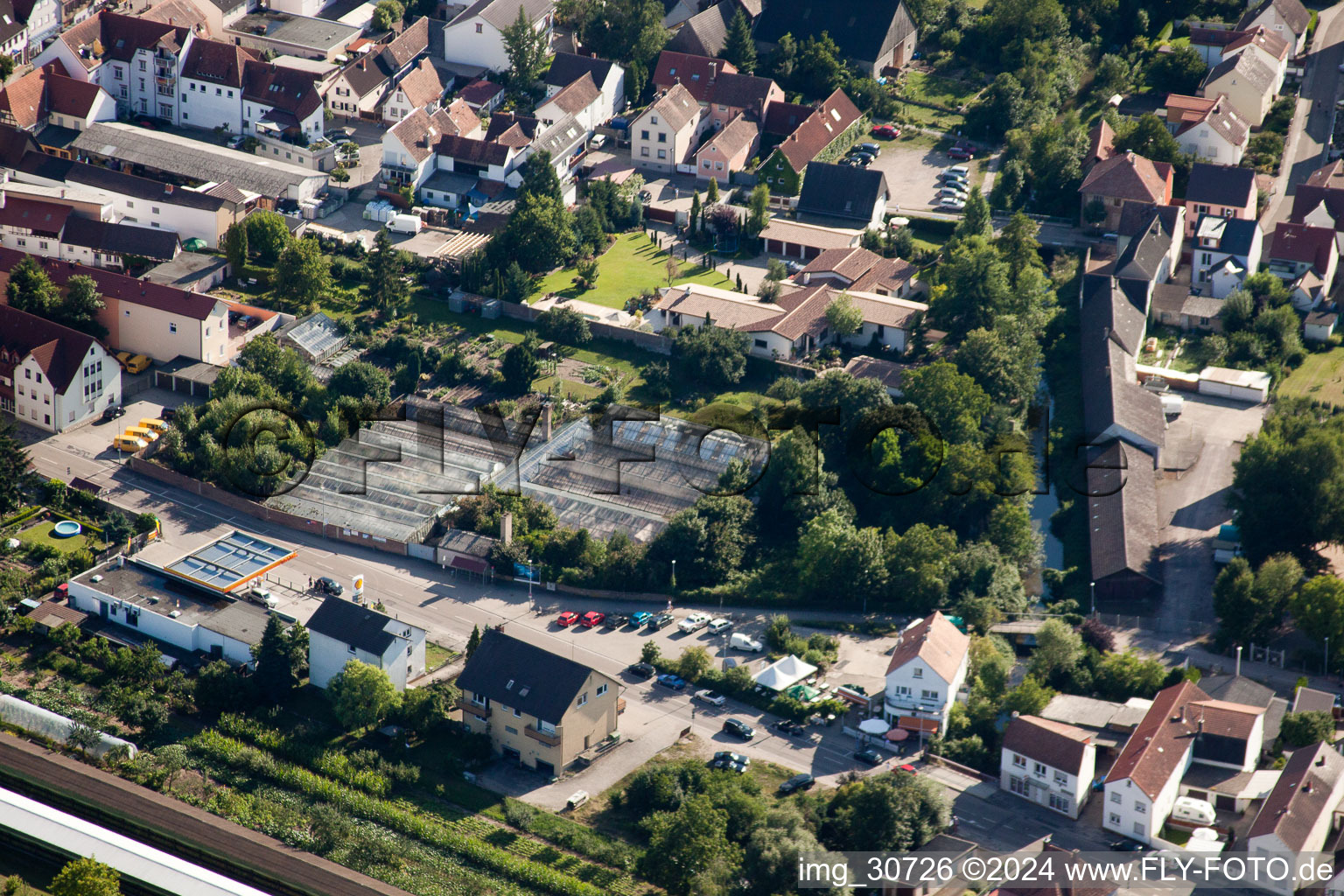 Drone image of Rülzheim in the state Rhineland-Palatinate, Germany