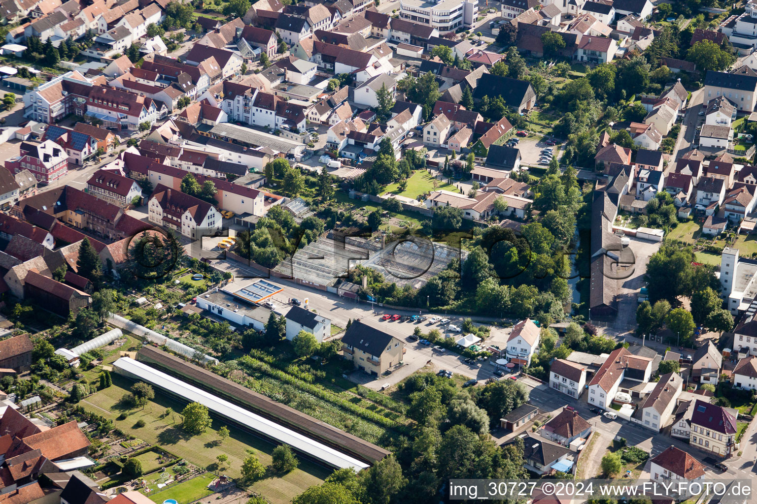 Rülzheim in the state Rhineland-Palatinate, Germany from the drone perspective