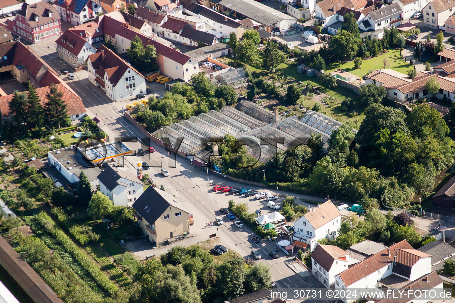 Aerial photograpy of Rülzheim in the state Rhineland-Palatinate, Germany