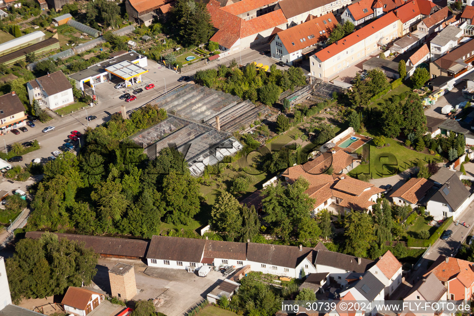 Rülzheim in the state Rhineland-Palatinate, Germany out of the air