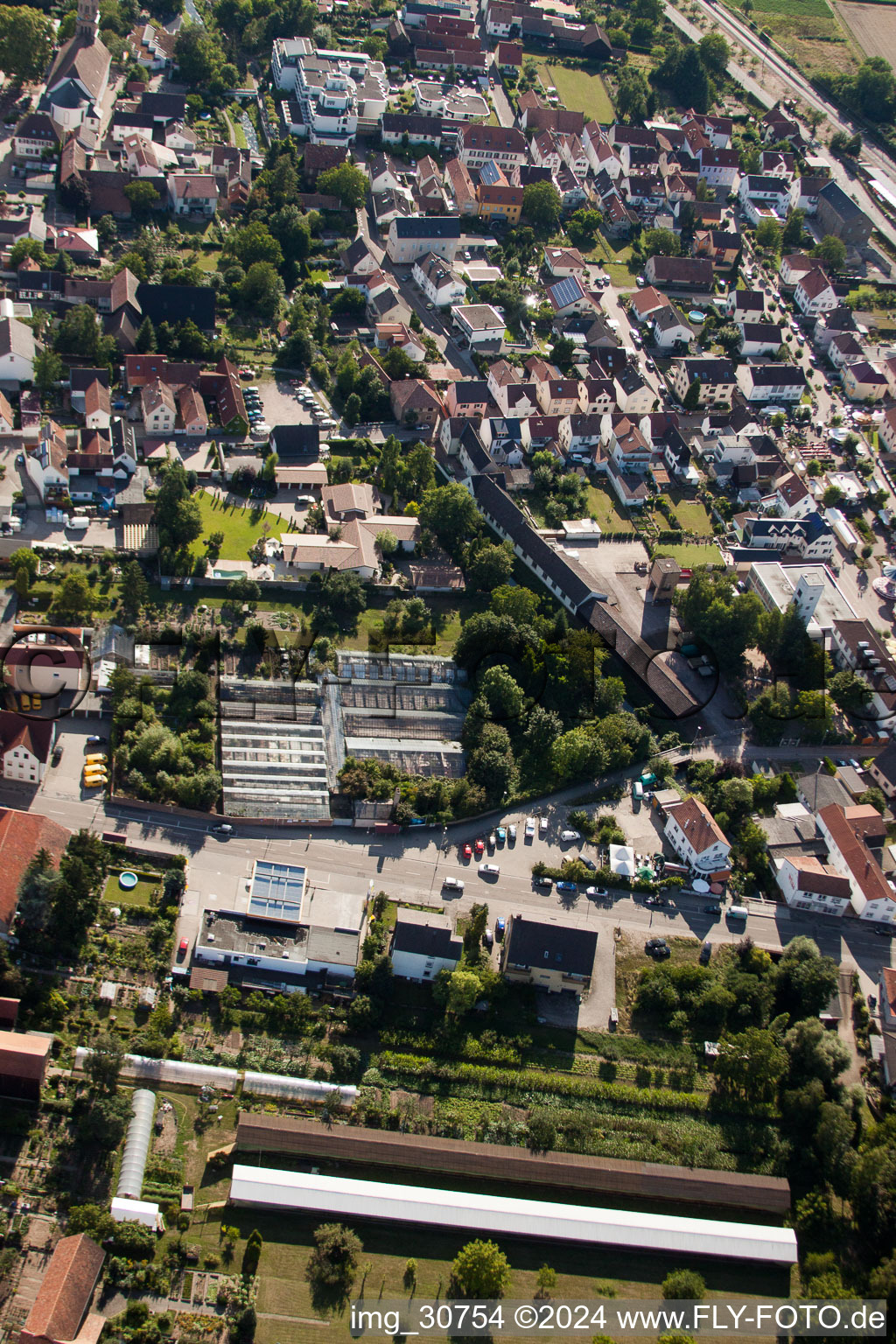 Aerial photograpy of Rülzheim in the state Rhineland-Palatinate, Germany