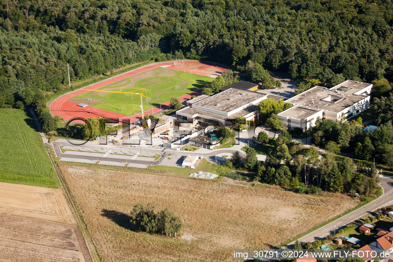 New building at the Römerbadschule in Rheinzabern in the state Rhineland-Palatinate, Germany