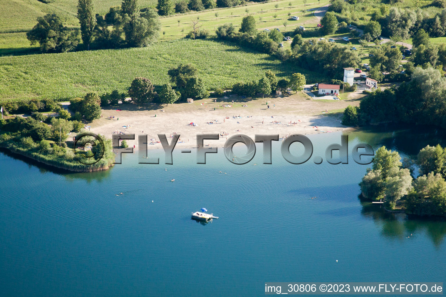 Beach in Jockgrim in the state Rhineland-Palatinate, Germany