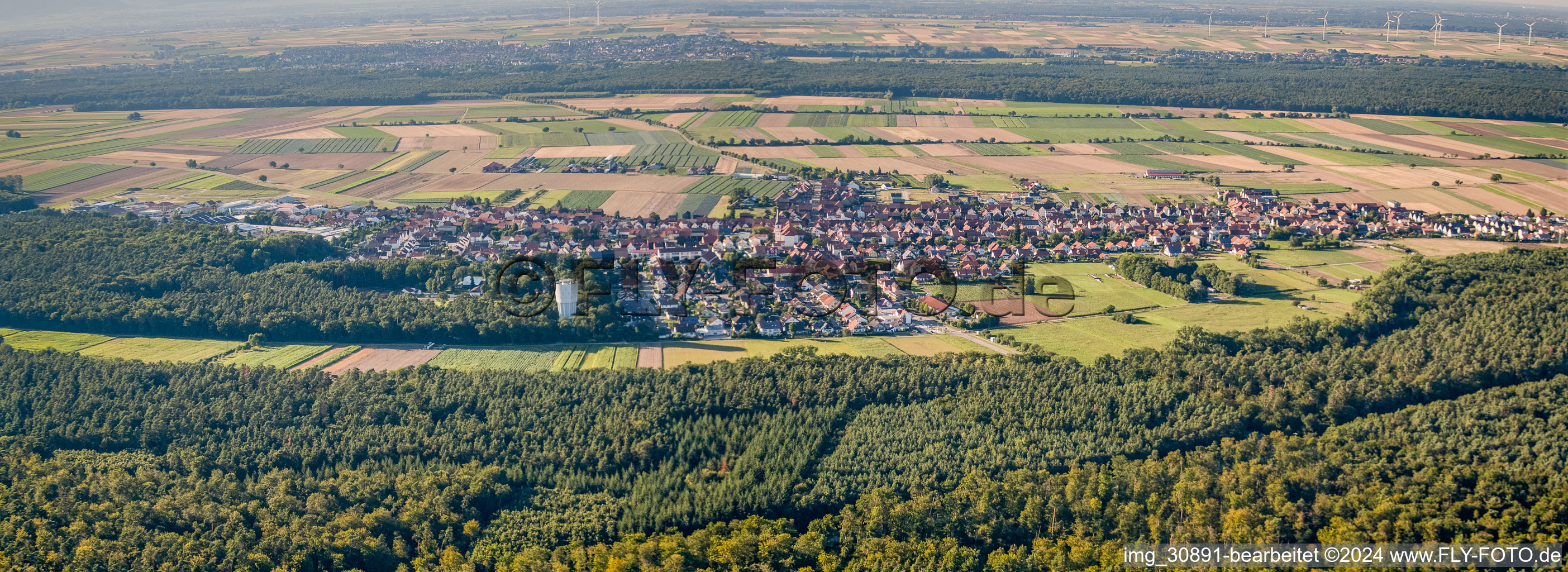 Aerial view of From the south in Hatzenbühl in the state Rhineland-Palatinate, Germany