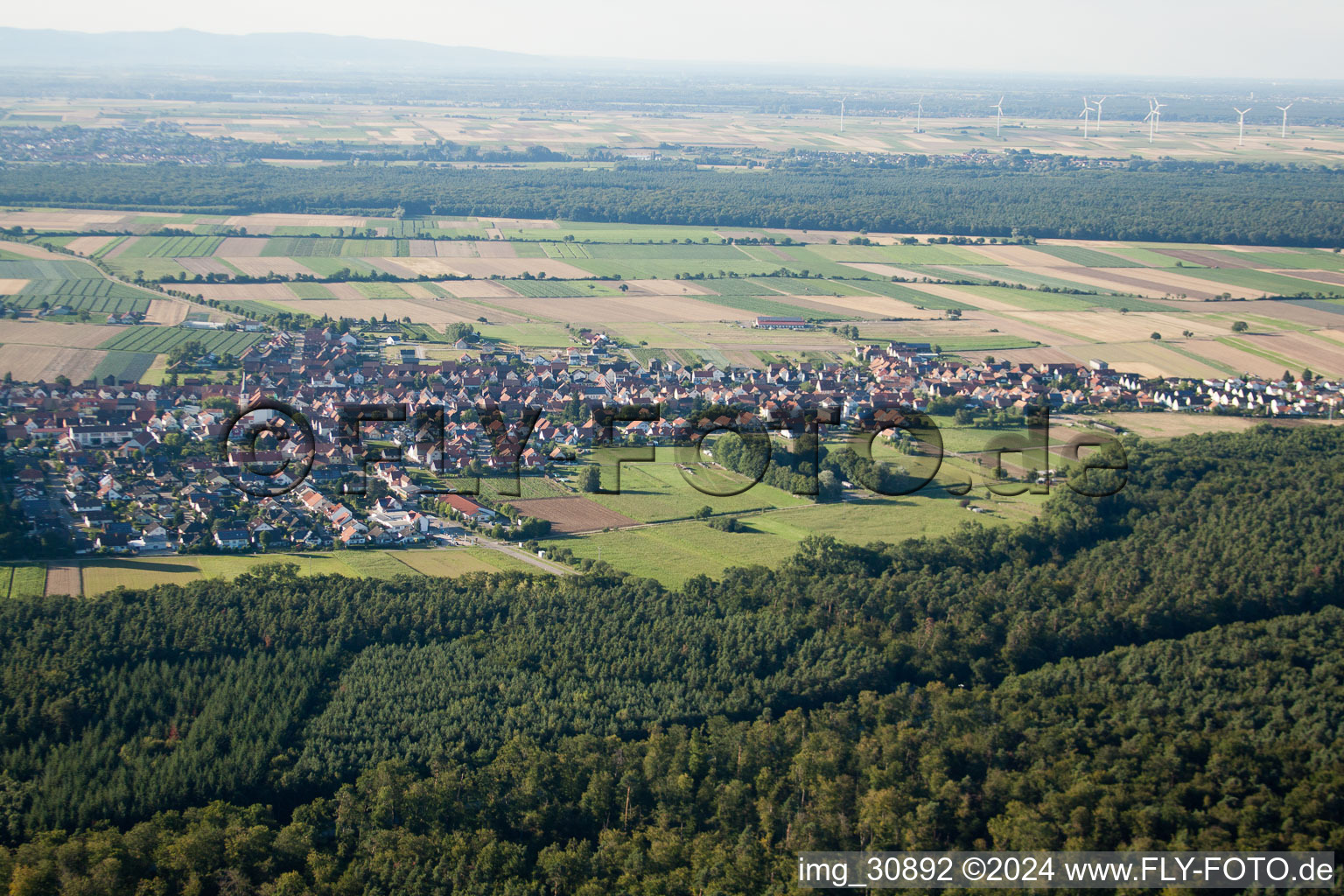 Oblique view of From the south in Hatzenbühl in the state Rhineland-Palatinate, Germany