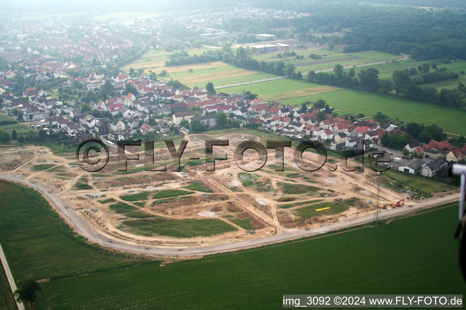 Bird's eye view of Mountain trail in Kandel in the state Rhineland-Palatinate, Germany