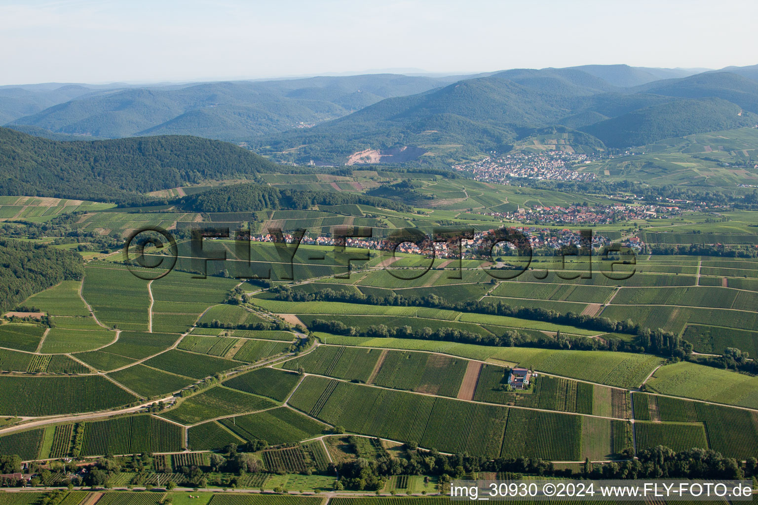 Ranschbach in the state Rhineland-Palatinate, Germany from above