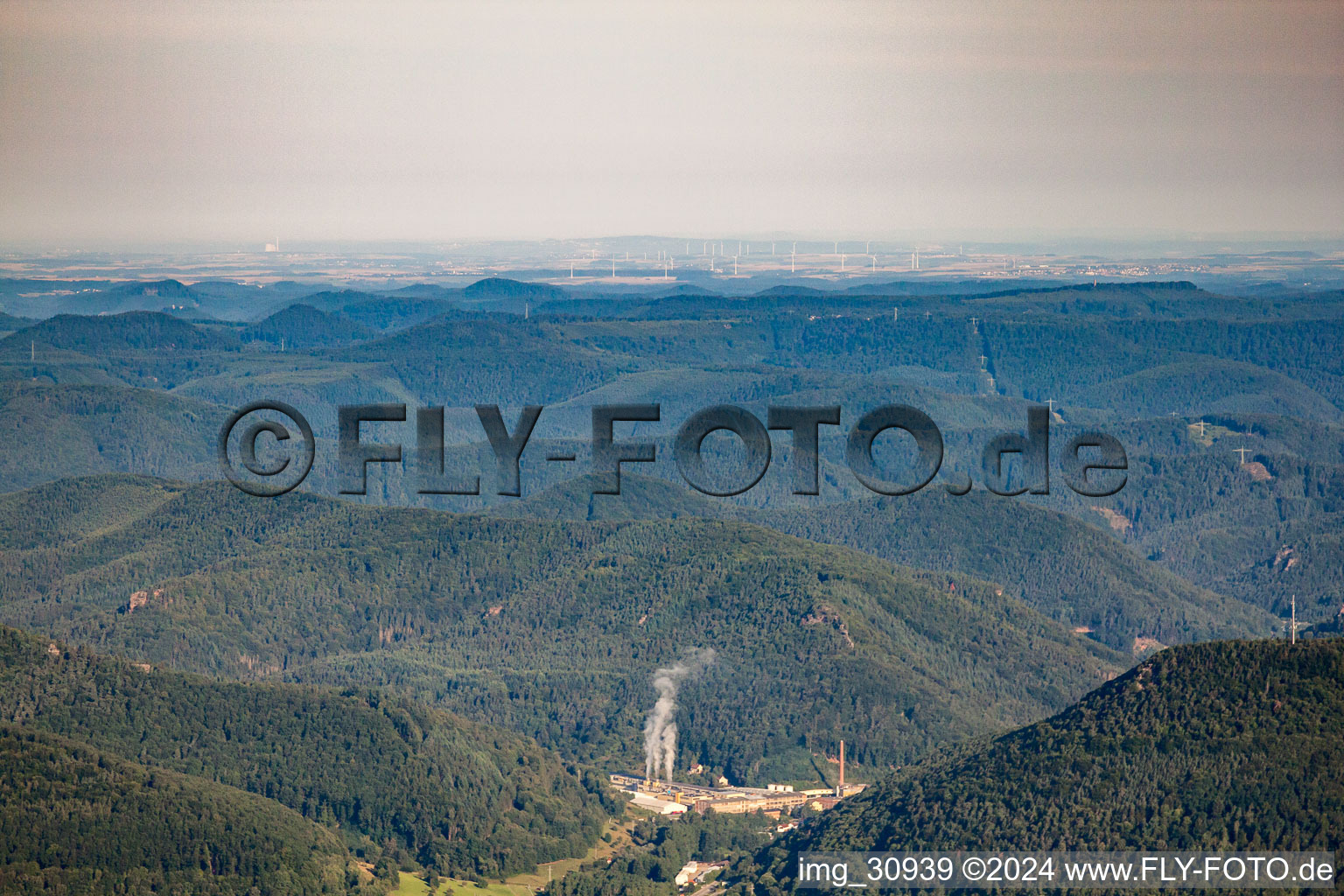 View beyond Landstuhl in the district Sarnstall in Annweiler am Trifels in the state Rhineland-Palatinate, Germany