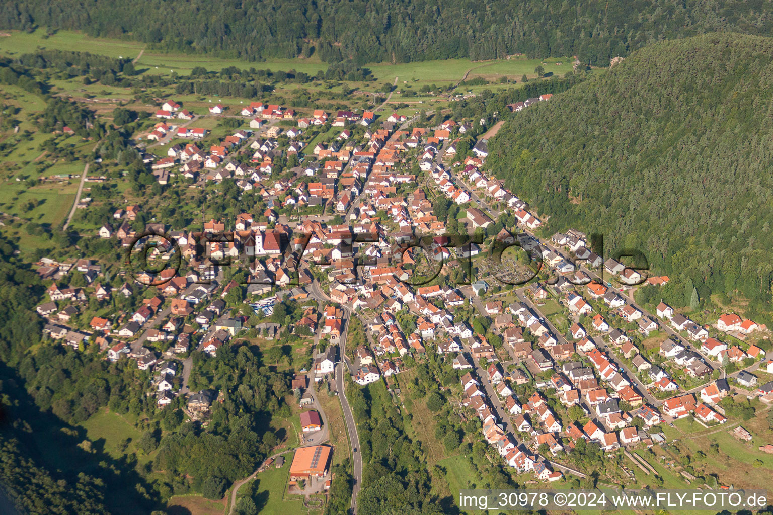 Village view in Wernersberg in the state Rhineland-Palatinate, Germany