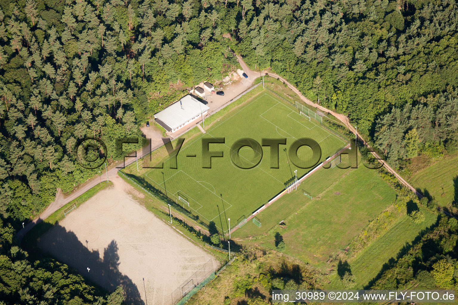 SV sports field in the district Gossersweiler in Gossersweiler-Stein in the state Rhineland-Palatinate, Germany