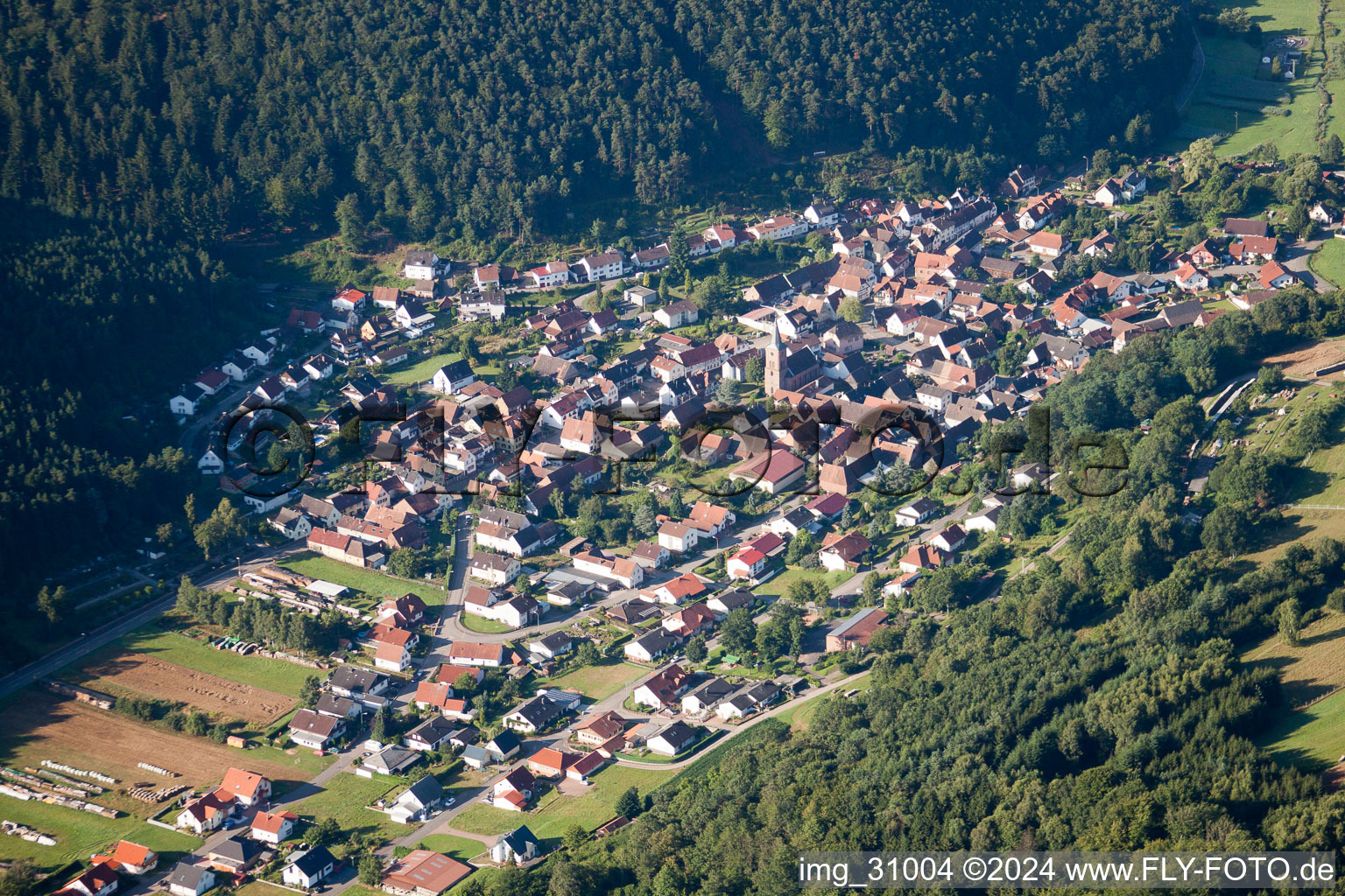 Vorderweidenthal in the state Rhineland-Palatinate, Germany out of the air