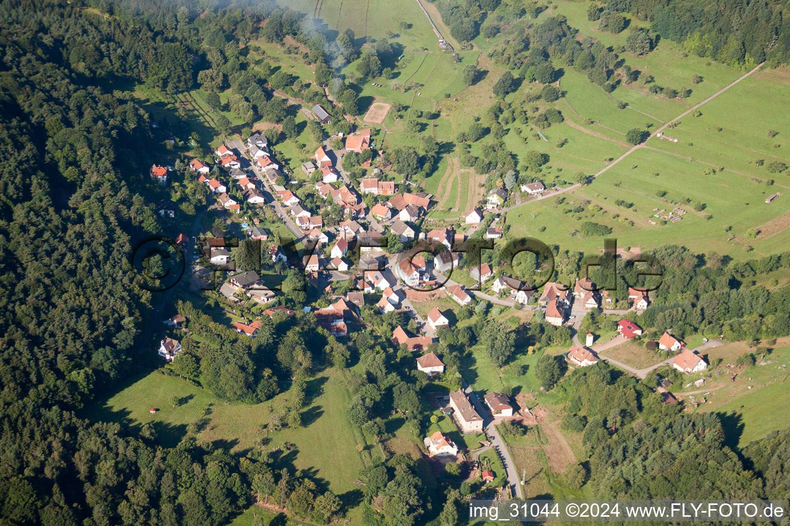 Nothweiler in the state Rhineland-Palatinate, Germany from the plane