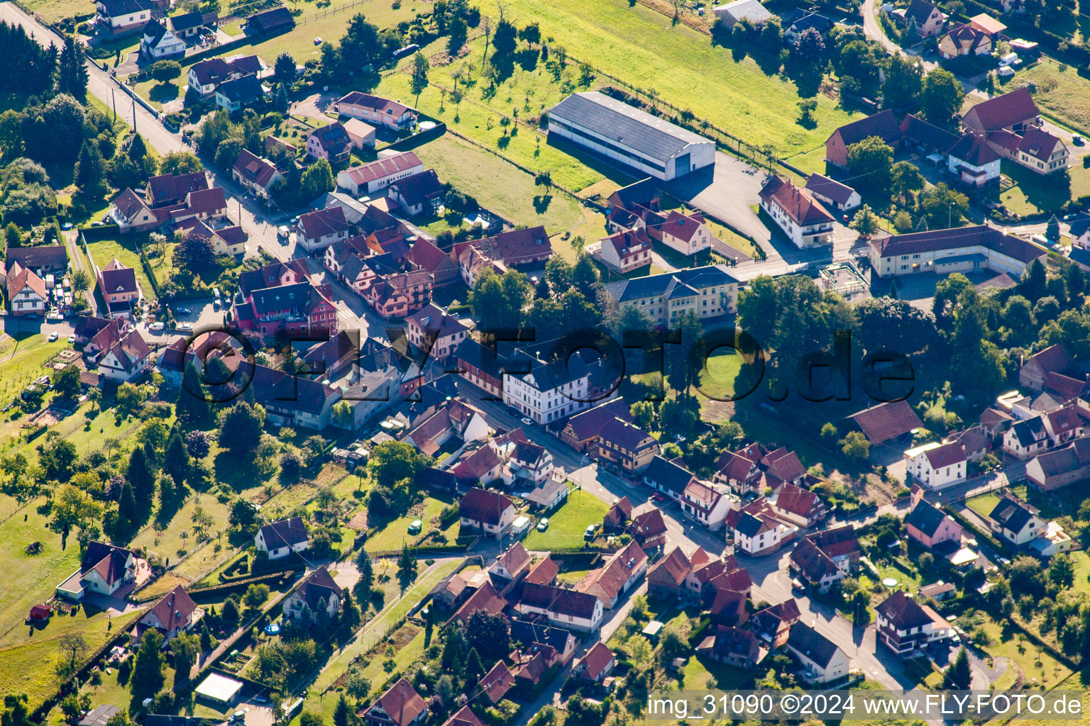 Aerial photograpy of Climbach in the state Bas-Rhin, France