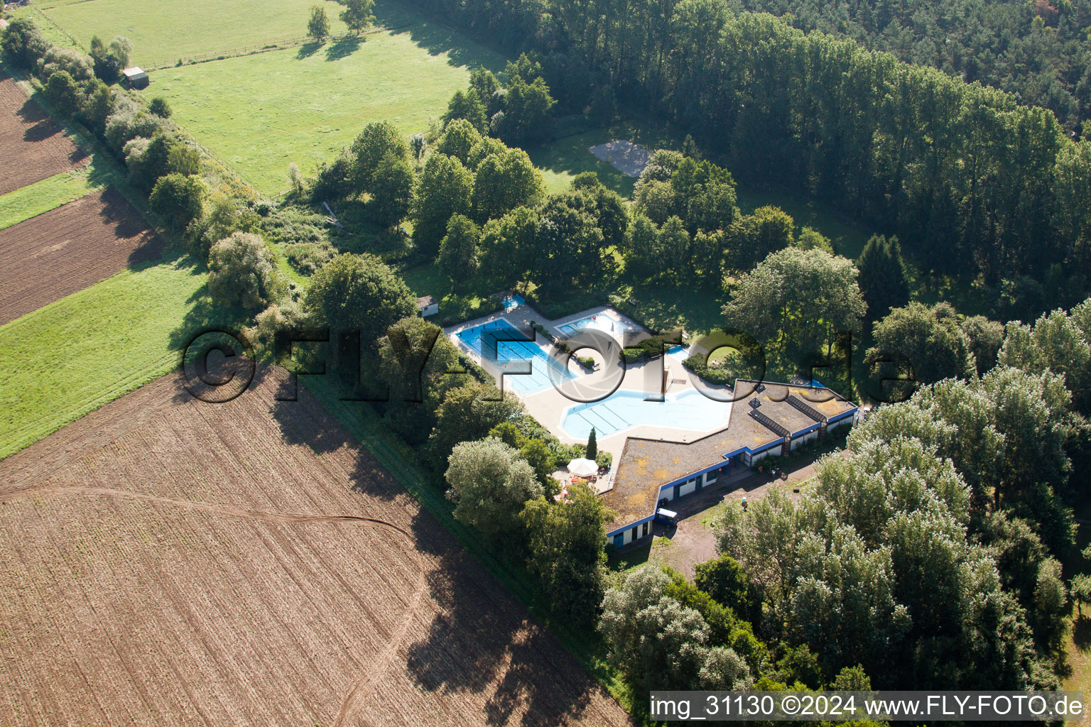 Outdoor pool in Steinfeld in the state Rhineland-Palatinate, Germany