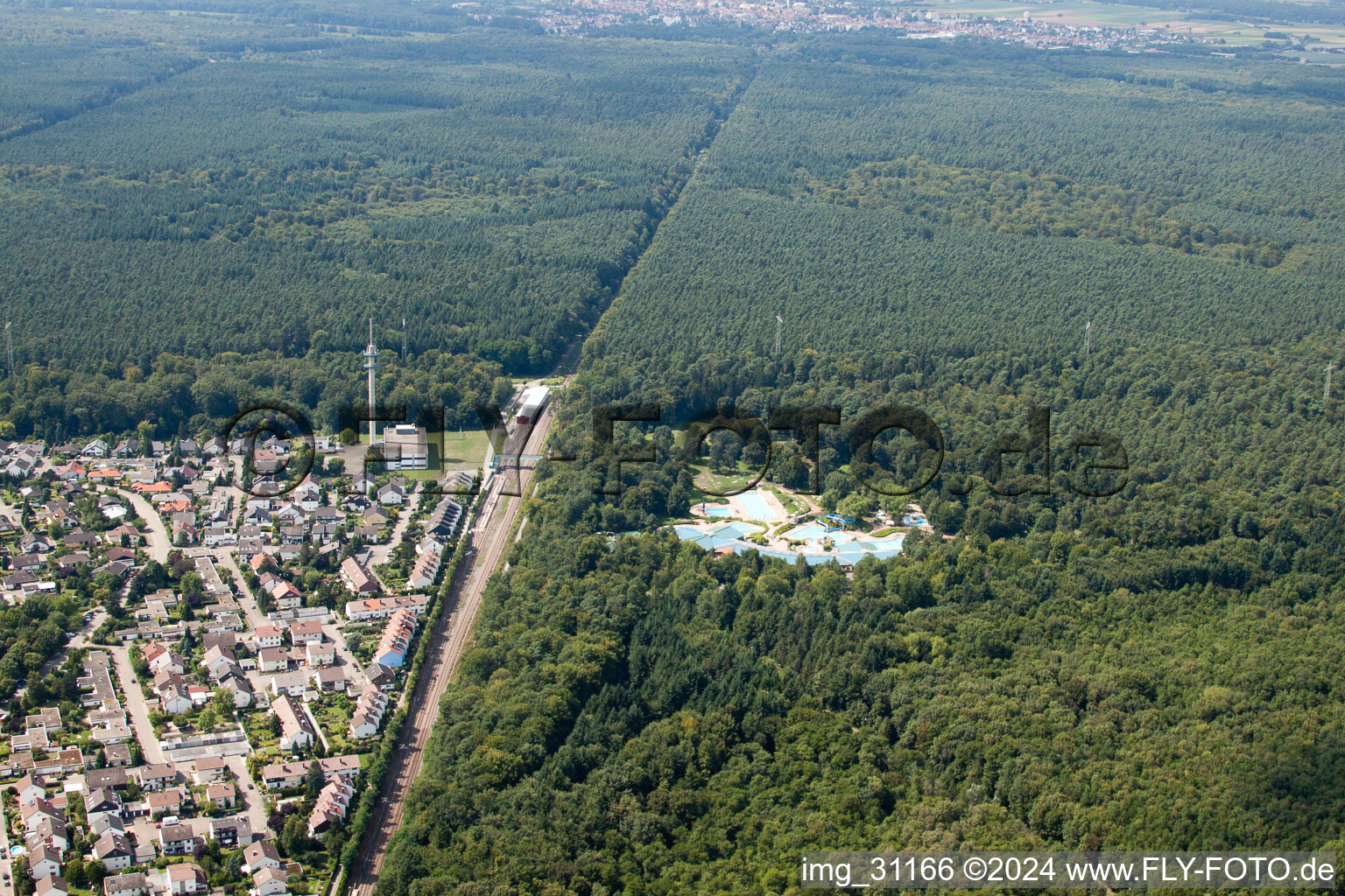 Dorschberg in Wörth am Rhein in the state Rhineland-Palatinate, Germany seen from above