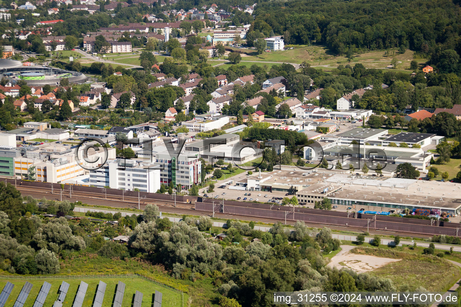 Technical facilities in the industrial area Biologische Heilmittel Heel in the district Oos in Baden-Baden in the state Baden-Wurttemberg