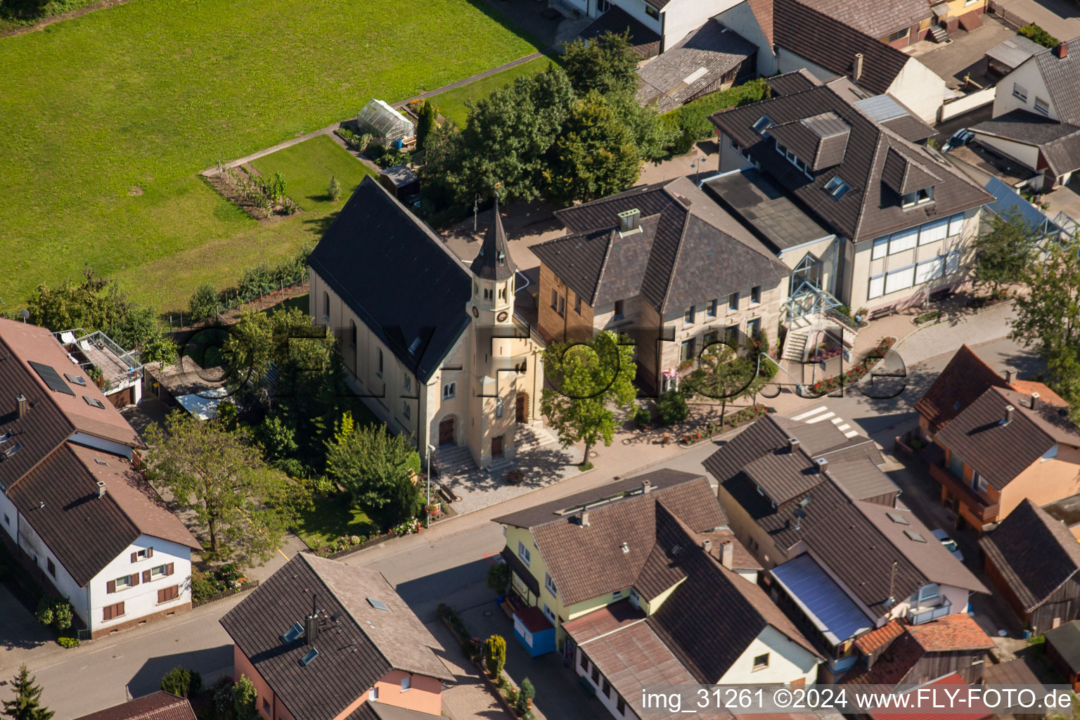 Kartung Church in the district Kartung in Sinzheim in the state Baden-Wuerttemberg, Germany