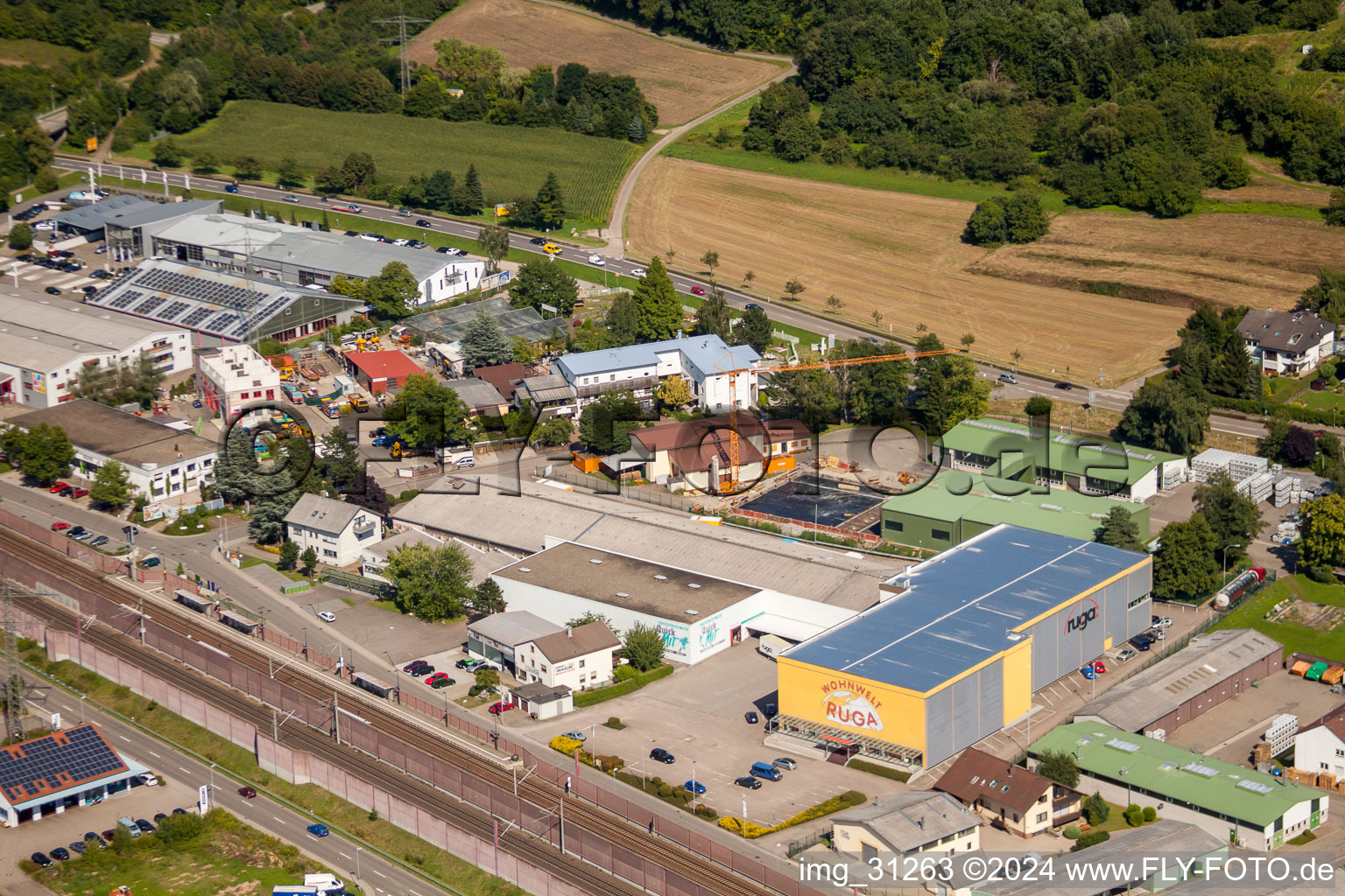 Industriestr in Sinzheim in the state Baden-Wuerttemberg, Germany