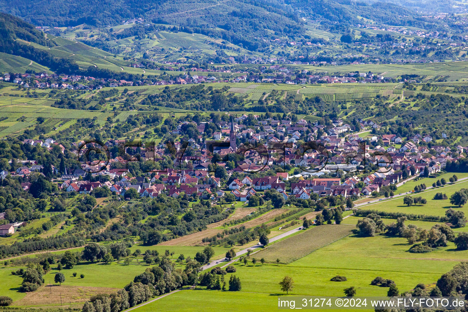 From the north in the district Steinbach in Baden-Baden in the state Baden-Wuerttemberg, Germany