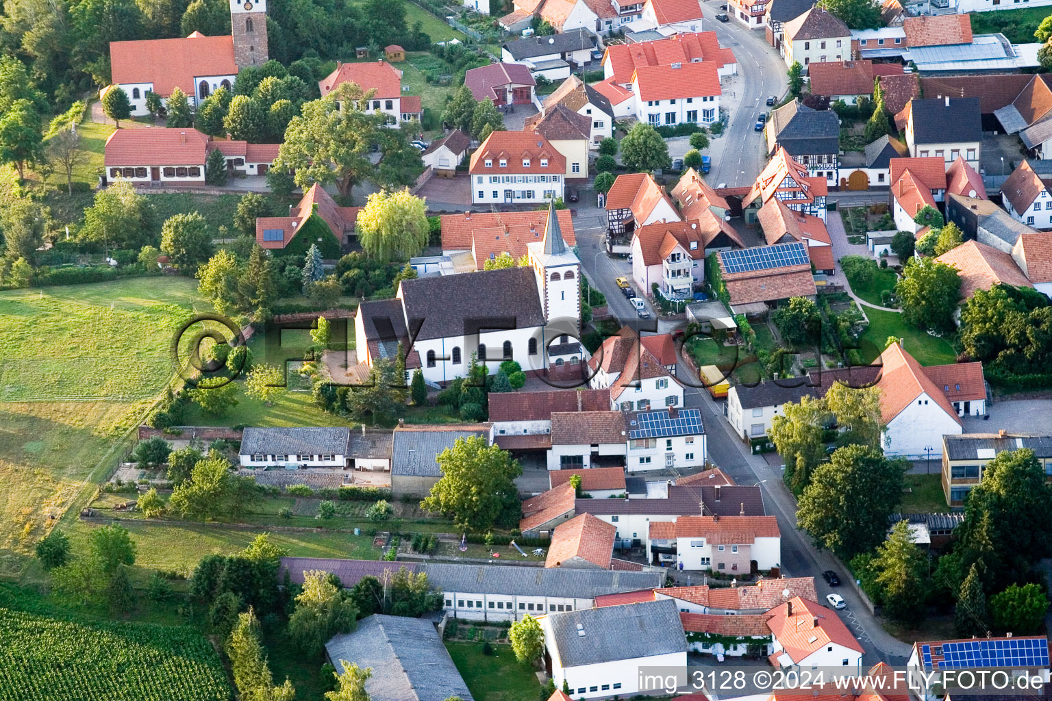 Herrengasse in Minfeld in the state Rhineland-Palatinate, Germany