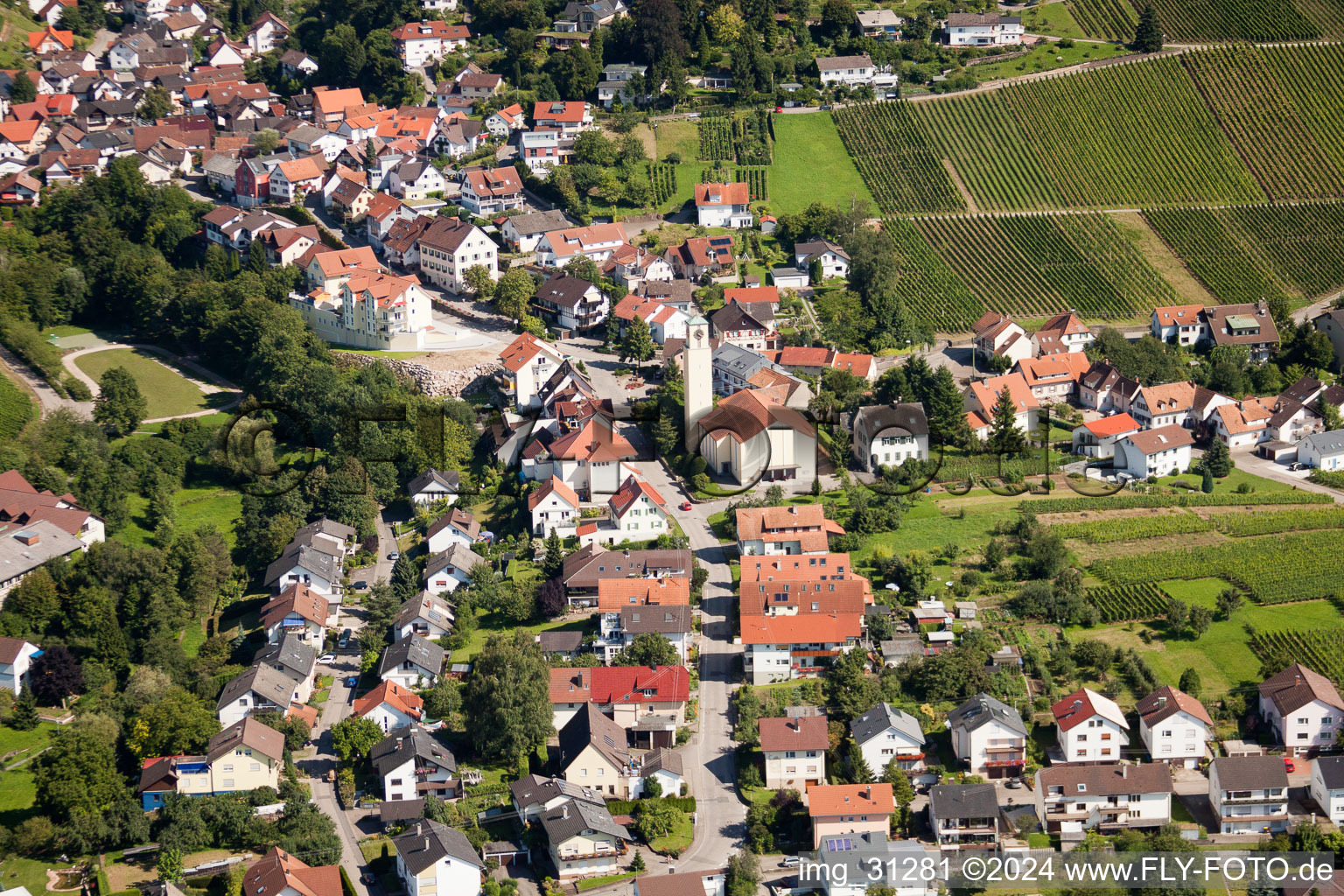 Sacred Heart of Jesus in the district Varnhalt in Baden-Baden in the state Baden-Wuerttemberg, Germany