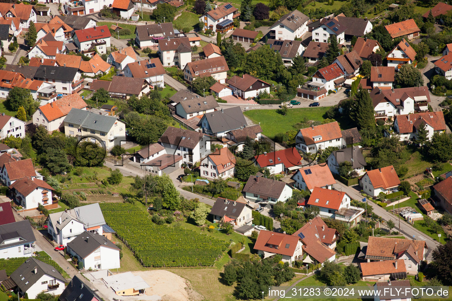 Varnhalt, Gartenstr in the district Gallenbach in Baden-Baden in the state Baden-Wuerttemberg, Germany