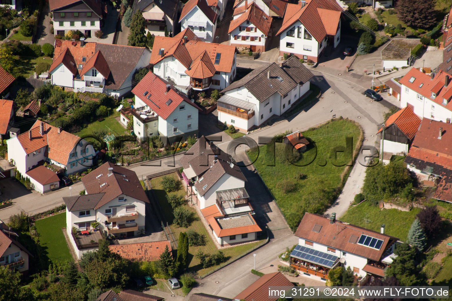 District Gallenbach in Baden-Baden in the state Baden-Wuerttemberg, Germany out of the air